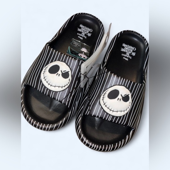 Disney Other - 🎃 Disney Nightmare Before Christmas Men’s Slides Jack Skellington NWT Size 11
